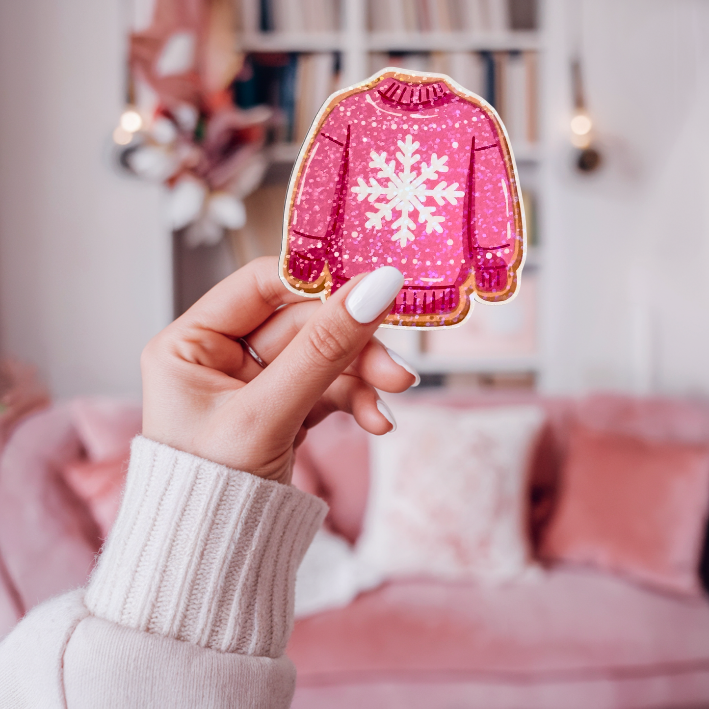 Christmas Sweater Holographic Sticker
