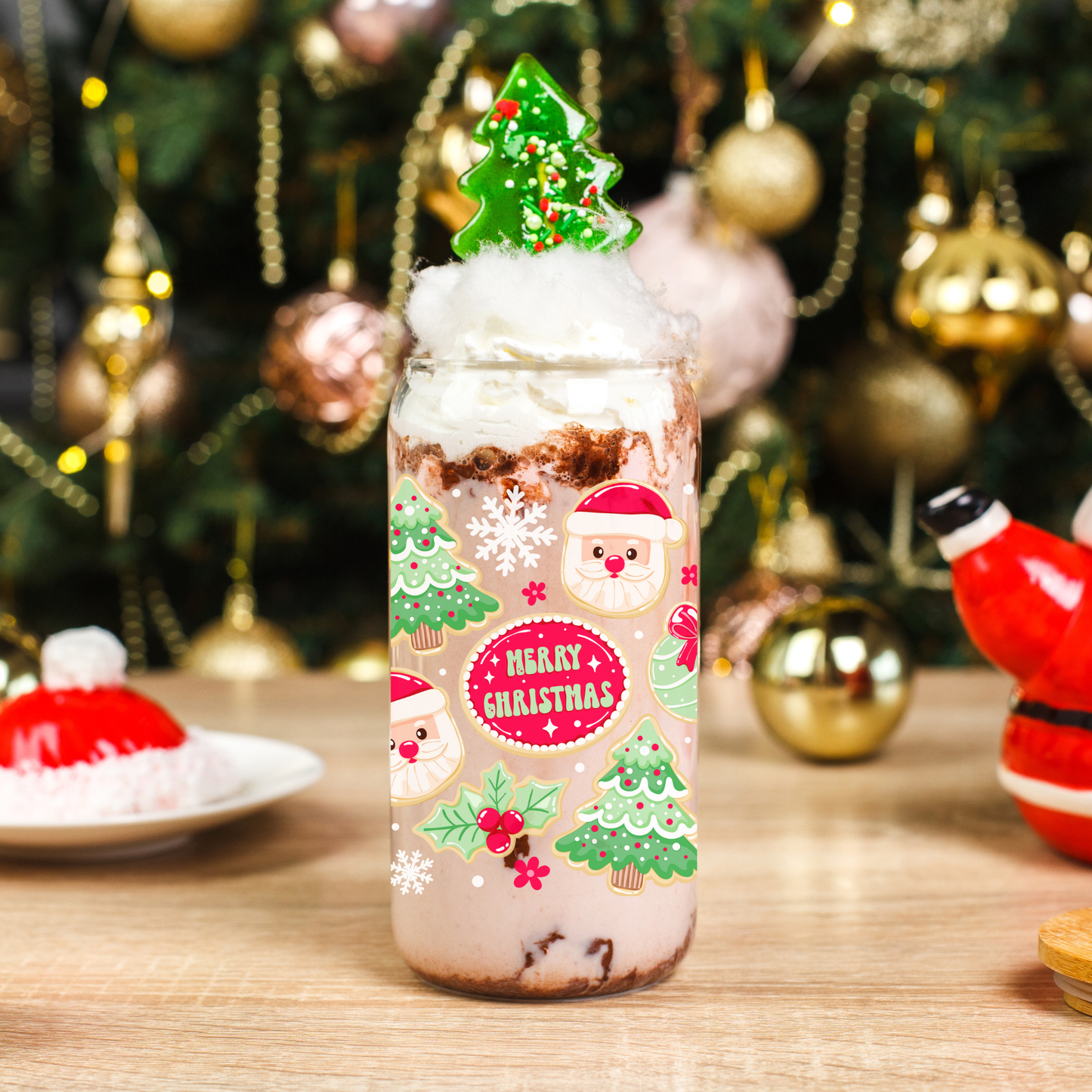 Sweet Christmas Cookies 16oz Glass Cup