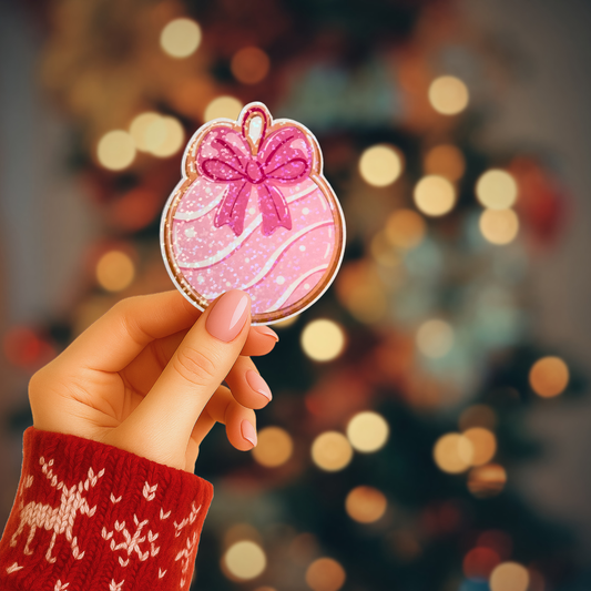 Christmas Bauble Cookie Holographic Sticker