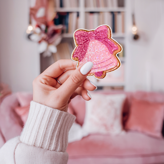 Christmas Bell Cookie Holographic Sticker