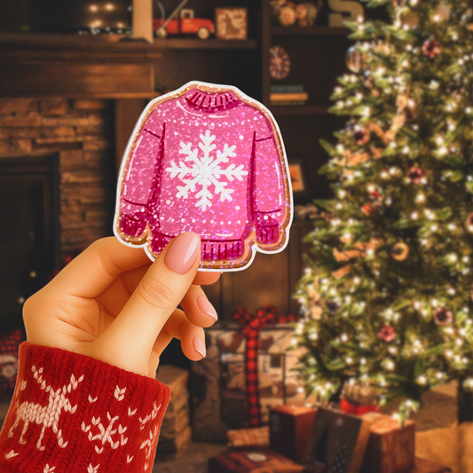 Christmas Sweater Holographic Sticker