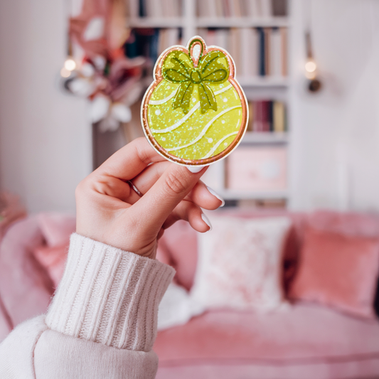 Christmas Bauble Cookie Holographic Sticker