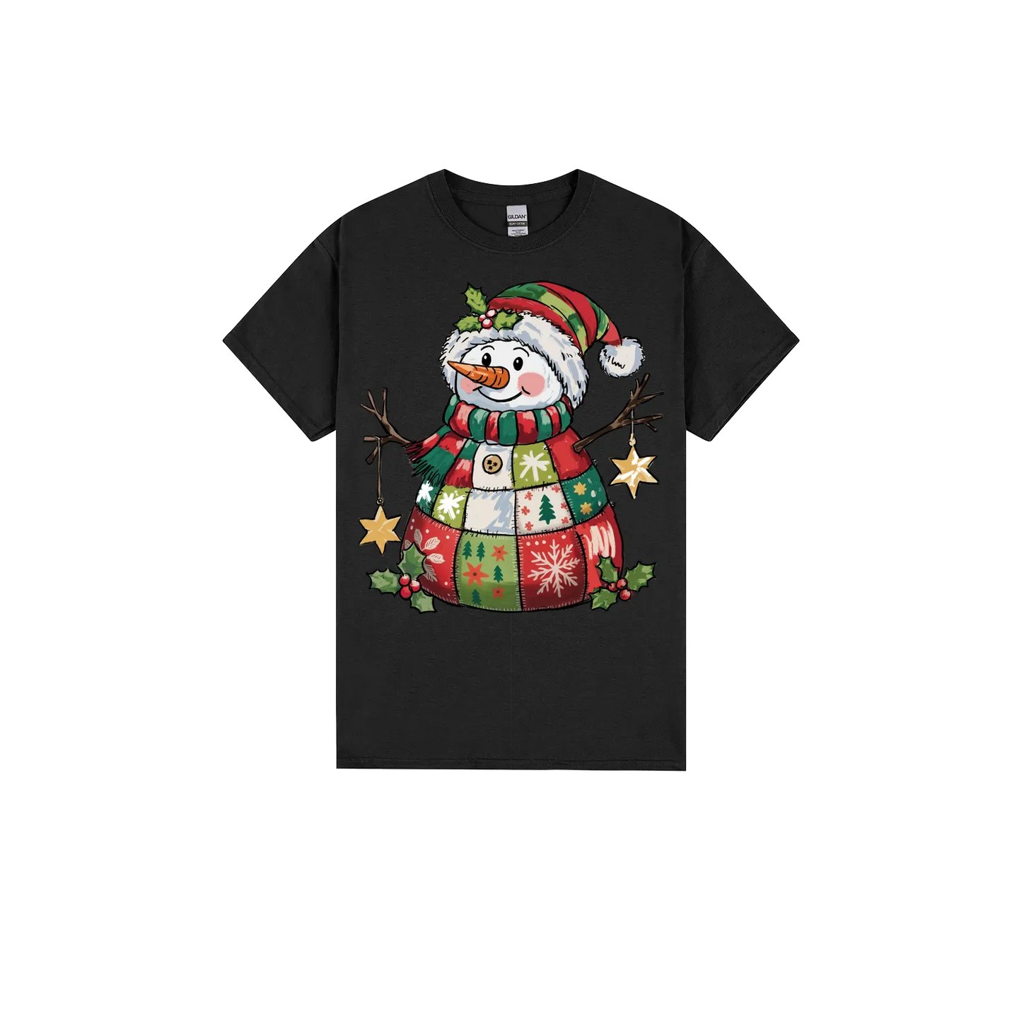 Black front flat lay