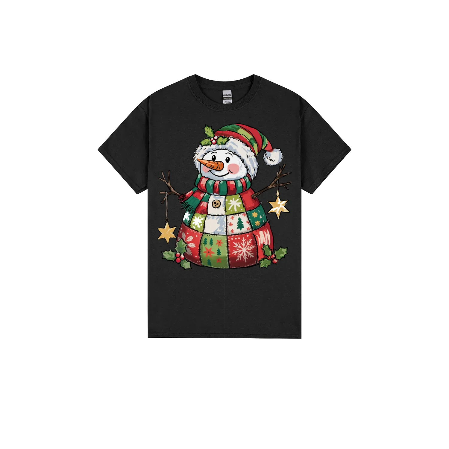 Black front flat lay