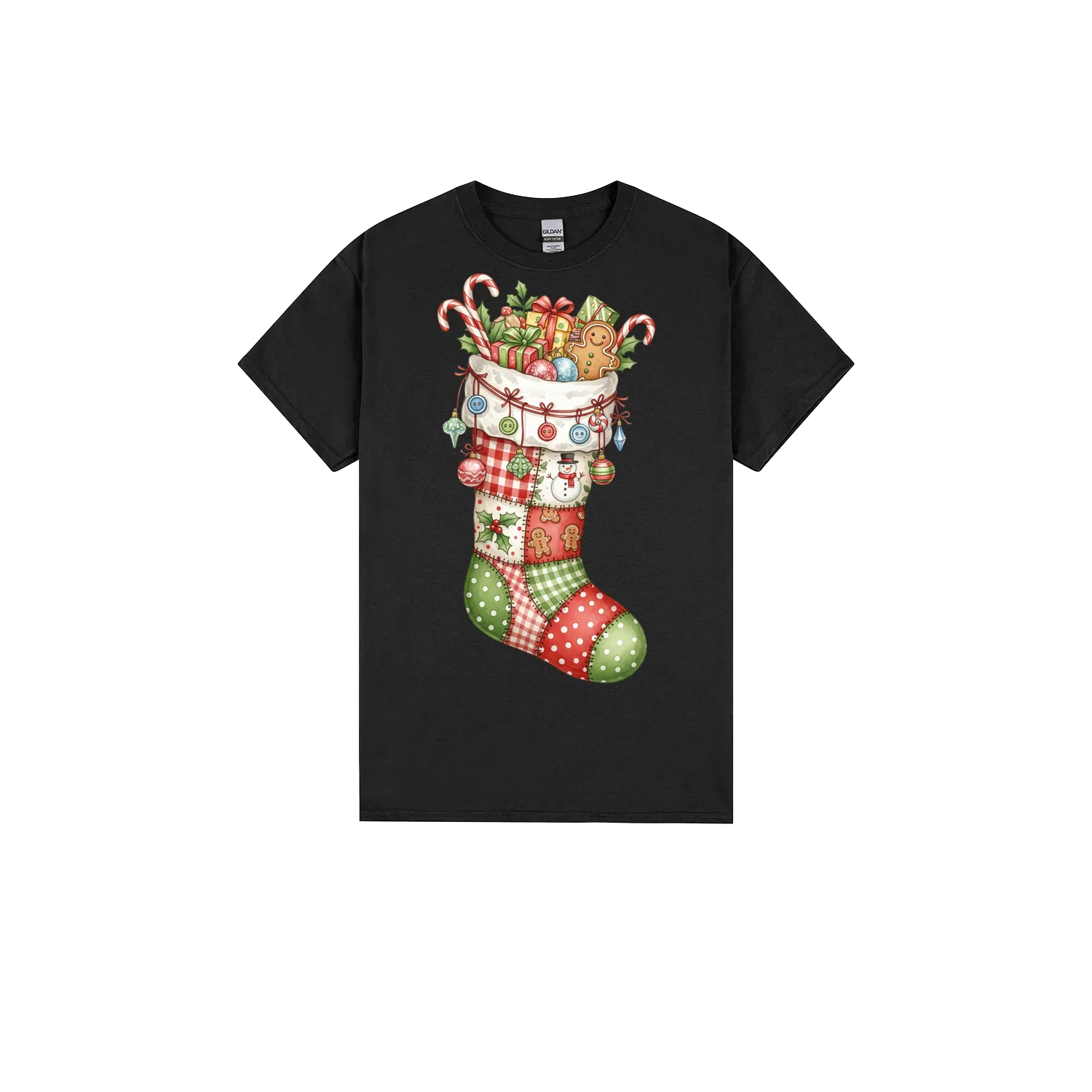 Black front flat lay