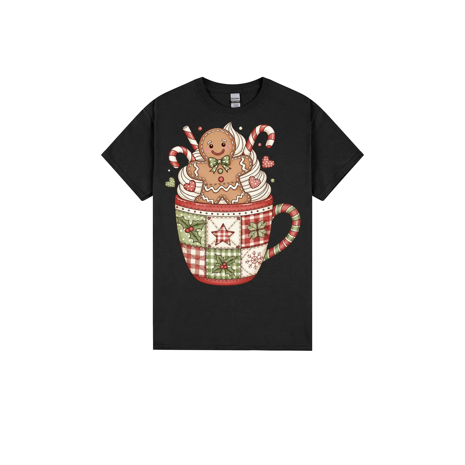 Black front flat lay