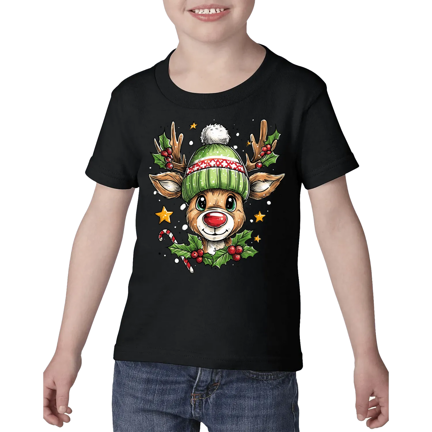 Black front flat lay