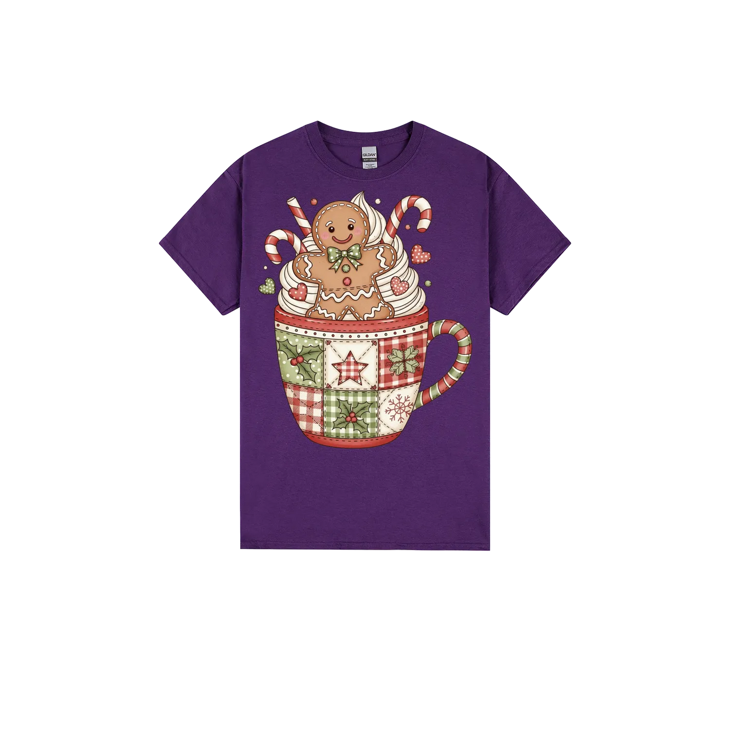 Purple front flat lay