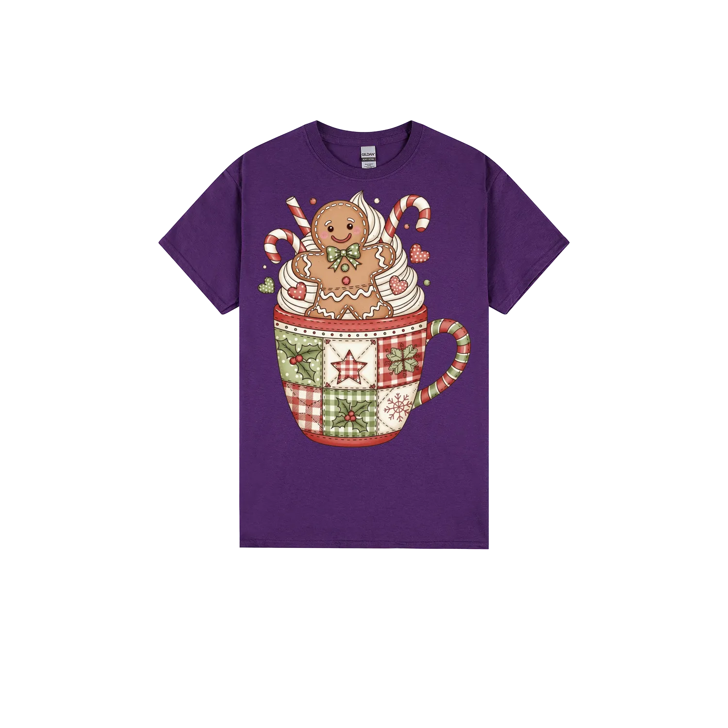 Purple front flat lay