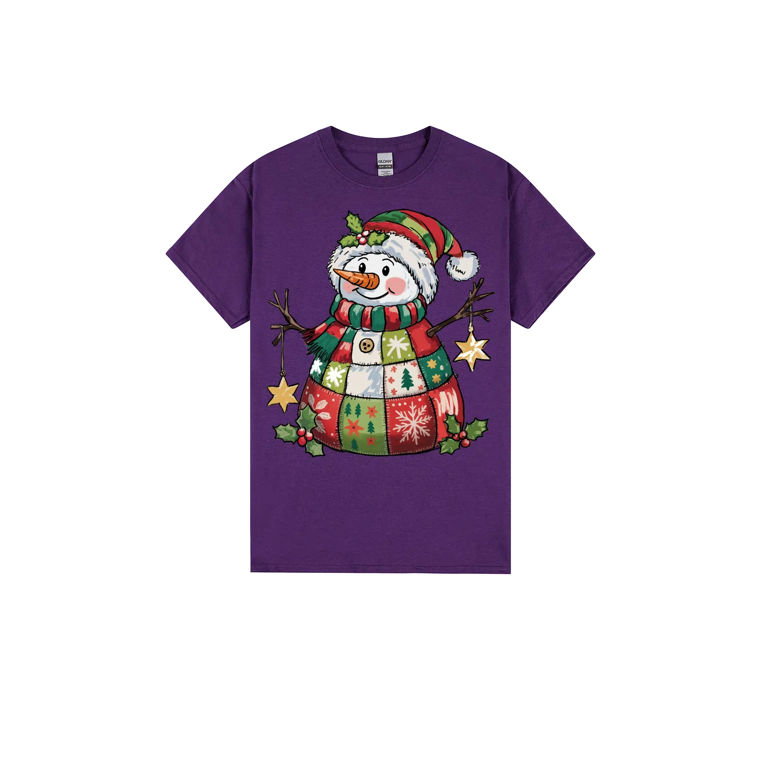 Purple front flat lay