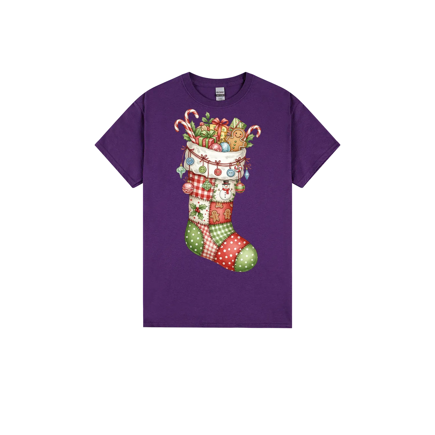 Purple front flat lay