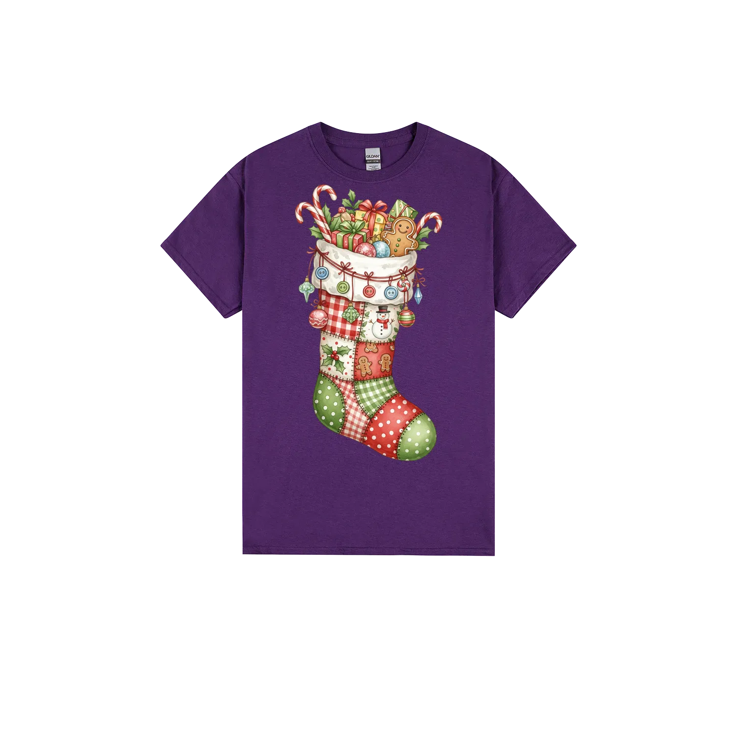 Purple front flat lay