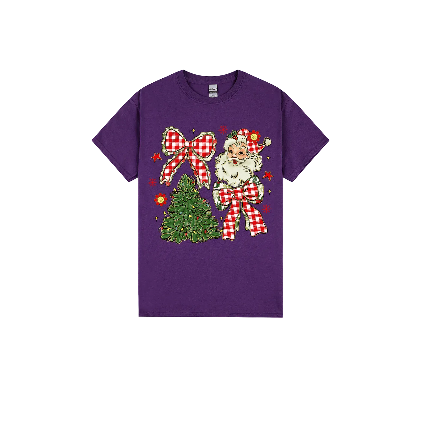 Purple front flat lay