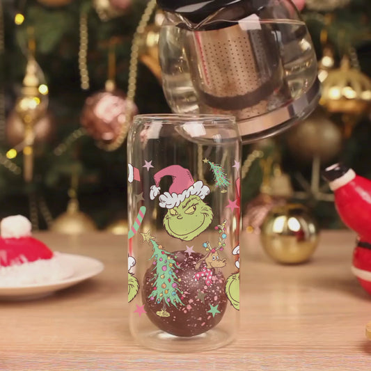 Merry Mischief 16oz Glass Cup